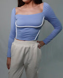 Raya Contrast Binding Crop Top