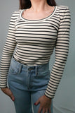 Harriet Striped Round Neck Top