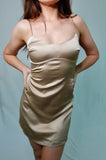 Champagne Satin Cami Mini Dress