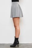 PLEATED KNIT SKIRT: Black / M
