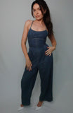 Washed Out Denim Jumpsuit