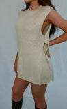 Sleeveless Side Slit & Short Knit Set in Cream
