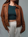 Blair Cropped Faux Suede Jacket