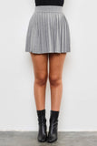 PLEATED KNIT SKIRT: Black / M