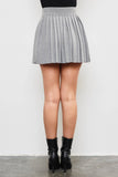 PLEATED KNIT SKIRT: Black / M